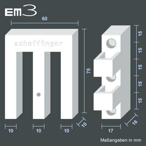 EM3 Riegel Maße