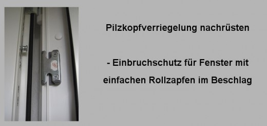 Einbruchschutz-Pilzkopfverriegelung nachrüsten